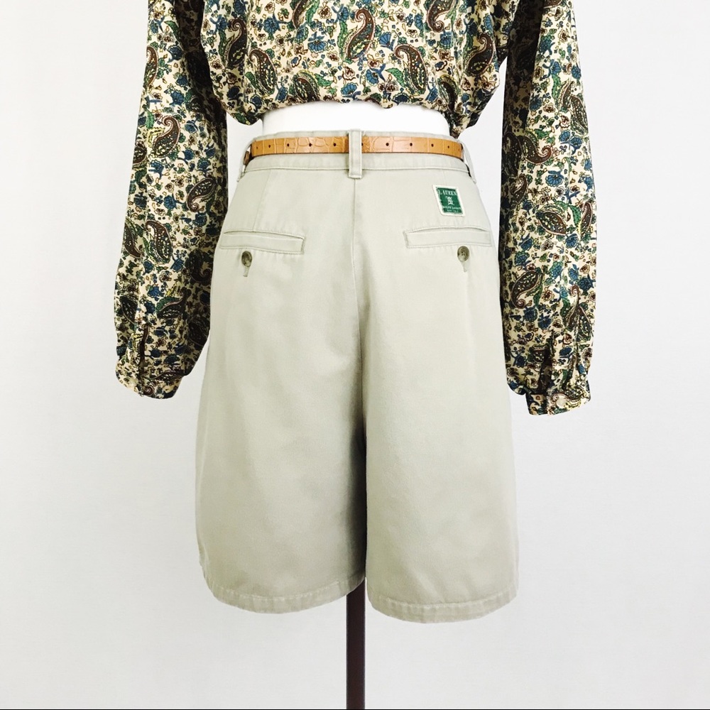 Vintage Ralph Lauren High-Waisted Cotton Shorts | Size 6 - Picture 6 of 11